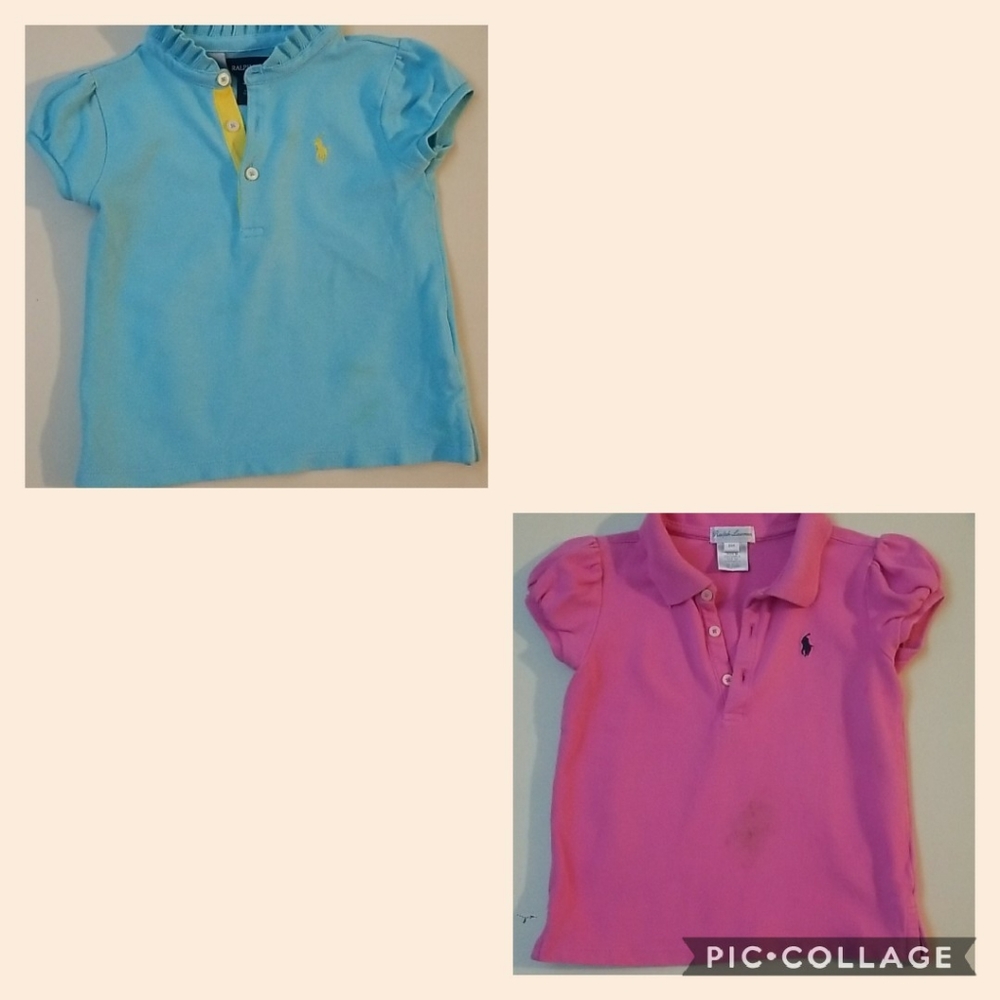 2 Ralph Lauren baby girl polo shirts